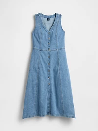 Denim Handkerchief Midi Dress