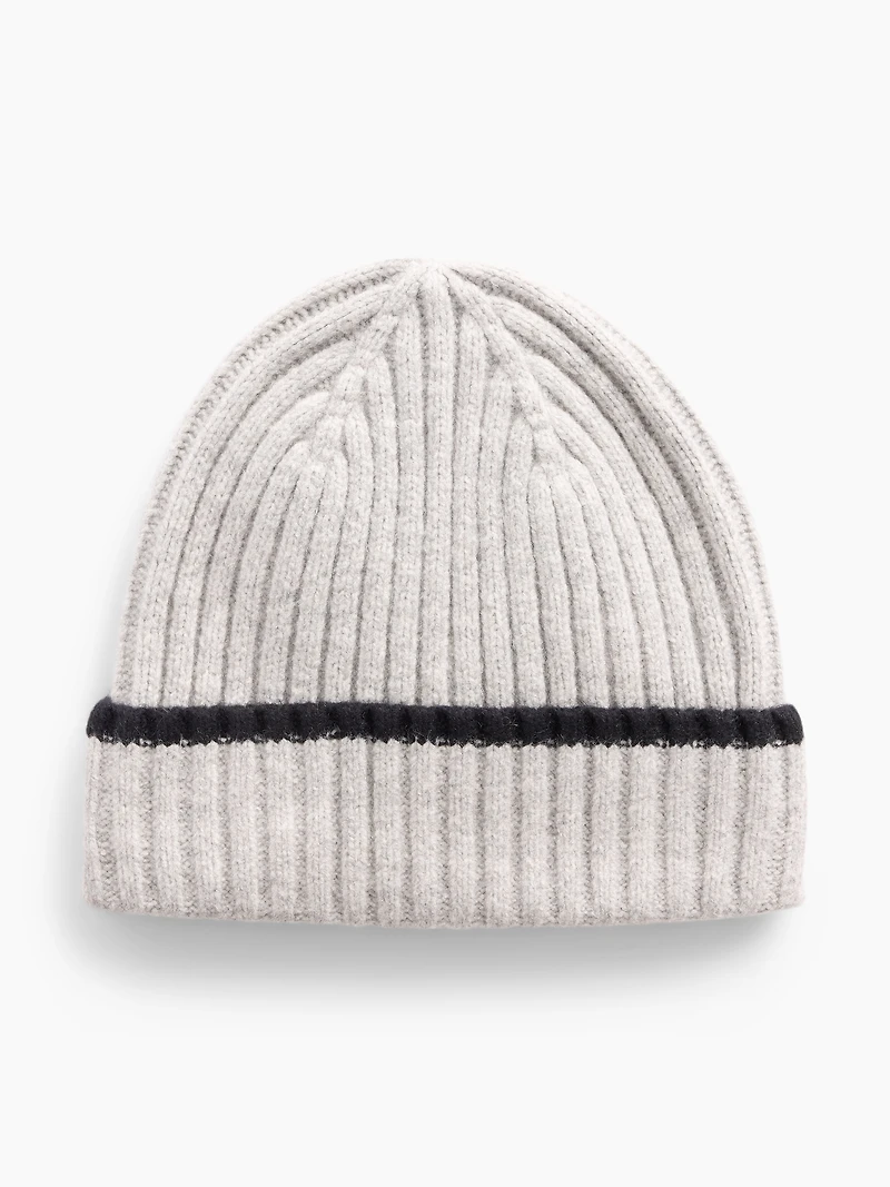 Bonnet en tricot côtelé Effet cachemire pour Enfant