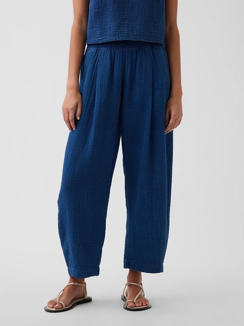 Cotton Gauze Denim Easy Pants