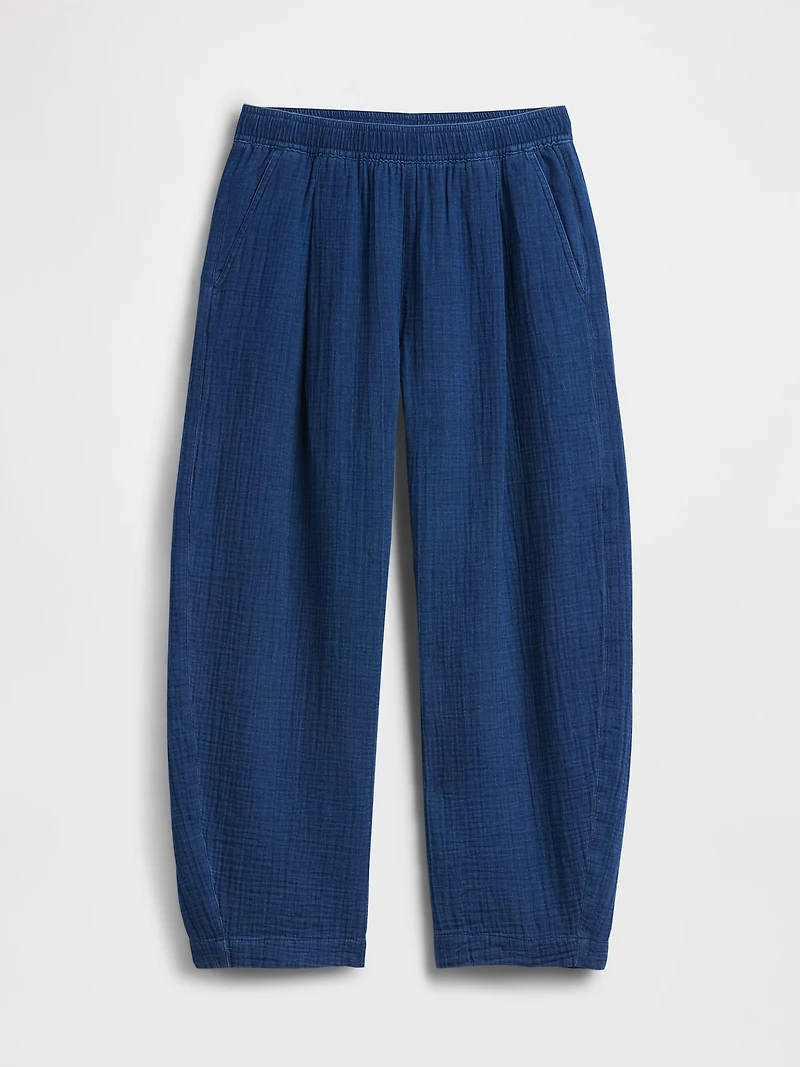 Cotton Gauze Denim Easy Pants