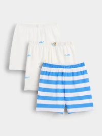 Short Premiers essentiels en coton biologique à taille extensible pour Bébé