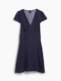 V-Neck Print Mini Dress