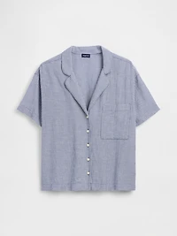 Crinkle Gauze Oversized PJ Shirt