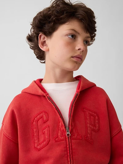 Veste à capuchon décontracté VintageDoux logo pour Enfant