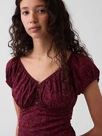 V-Neck Ruffle Hem Maxi Dress