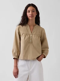Poplin Popover Top