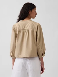Poplin Popover Top