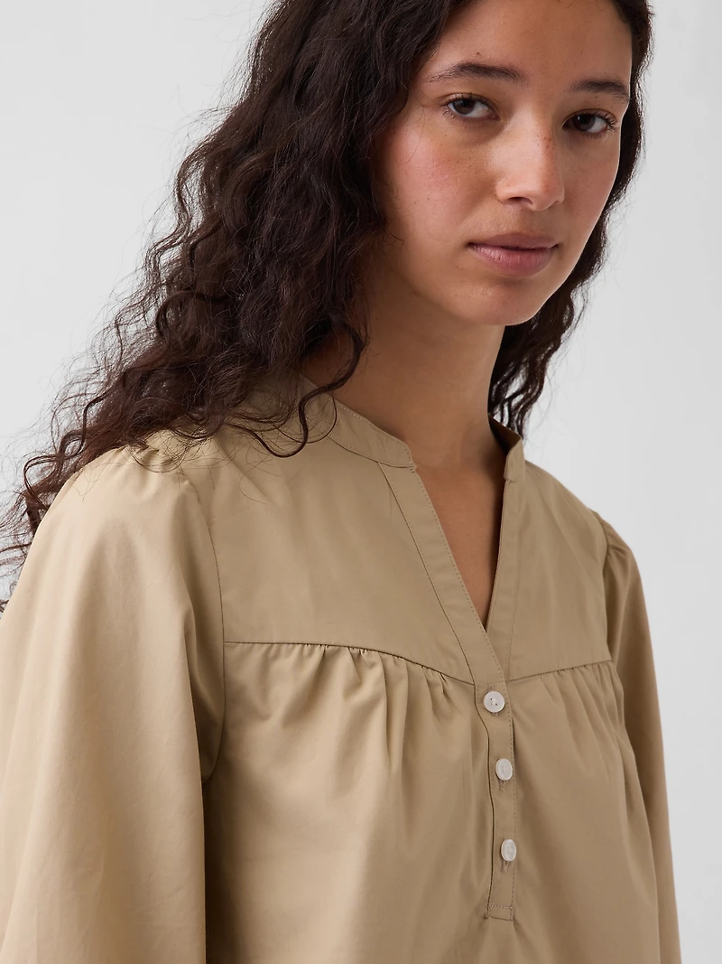 Poplin Popover Top