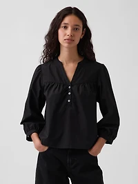 Poplin Popover Top