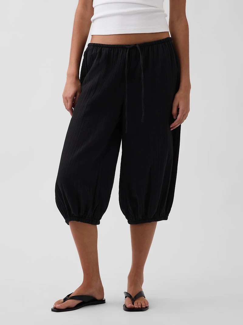 Cotton Gauze Easy Culotte Pants