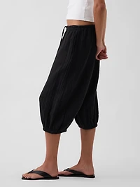 Cotton Gauze Easy Culotte Pants