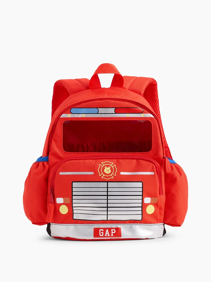 Sac à dos à motif camion de pompier pour Tout-petit