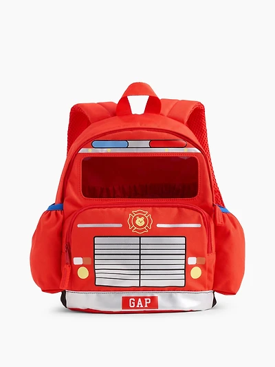 Sac à dos à motif camion de pompier pour Tout-petit