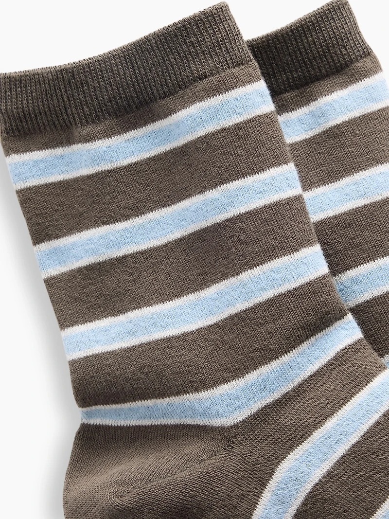 Stripe Half Crew Socks