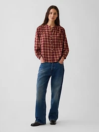 Relaxed Button-Front Shirt