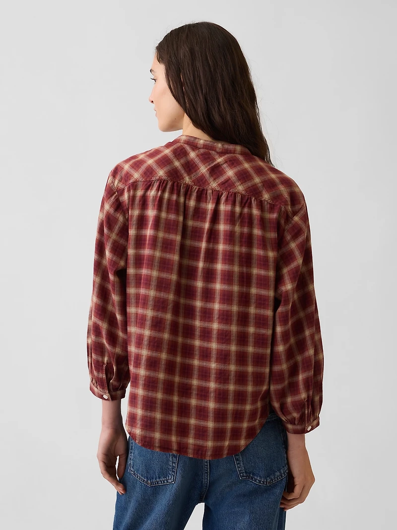 Relaxed Button-Front Shirt