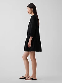 Lace-Trim Drop-Waist Mini Dress