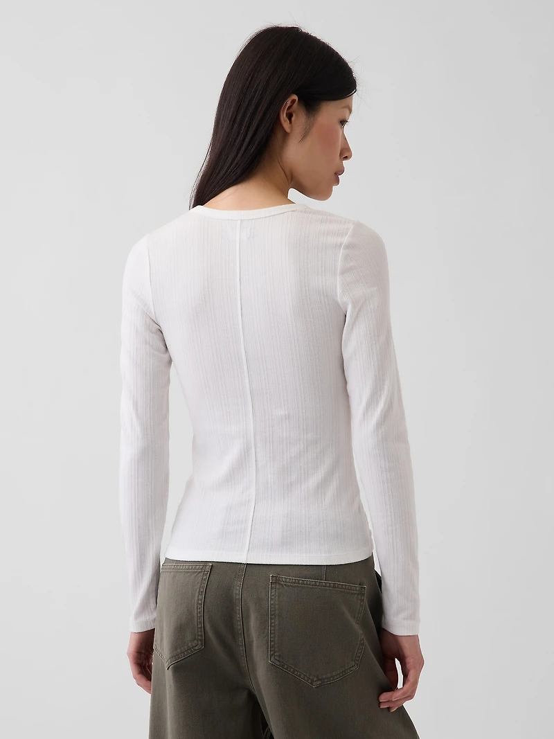 Sheer Modern Rib T-Shirt
