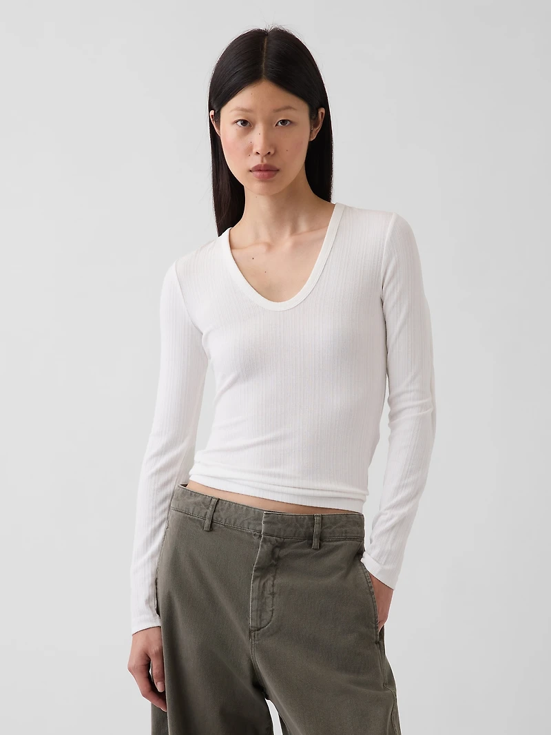 Sheer Modern Rib T-Shirt