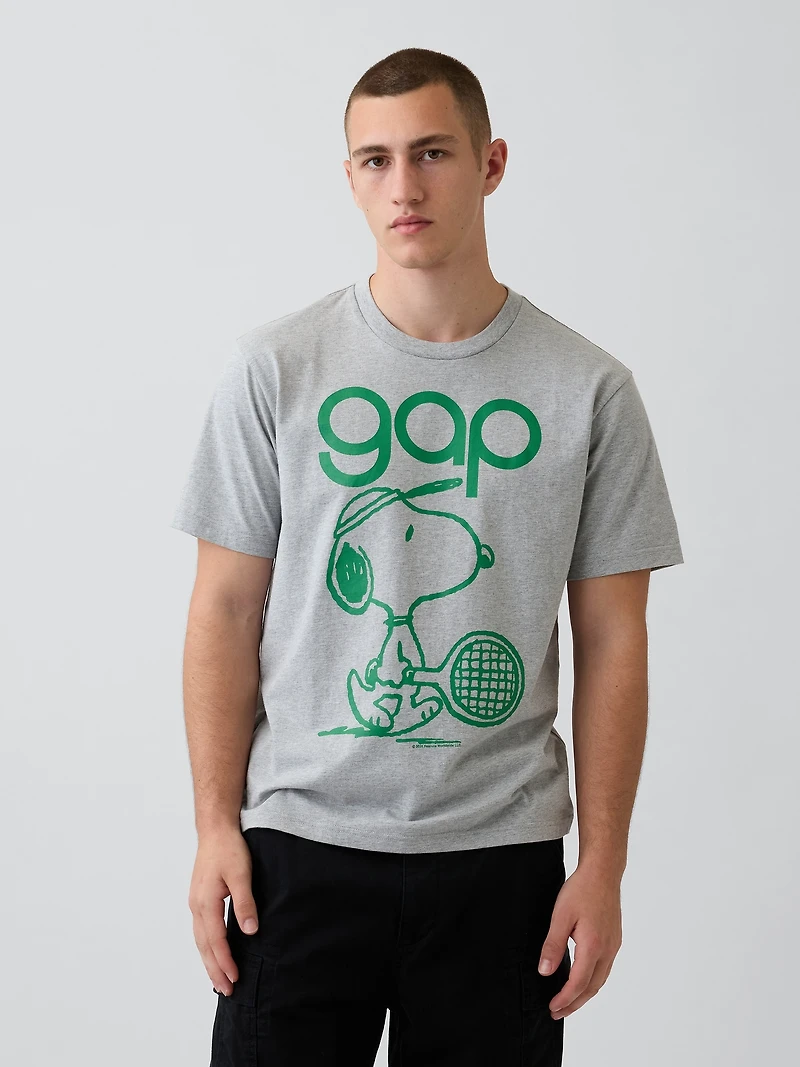 Snoopy Logo Relaxed Graphic T-Shirt