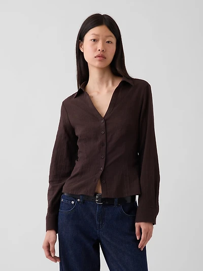 Textured Dobby Fitted Shirt