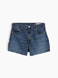 3.5" High Rise Relaxed Straight Denim Shorts