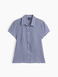 Fitted Cap-Sleeve Shirt
