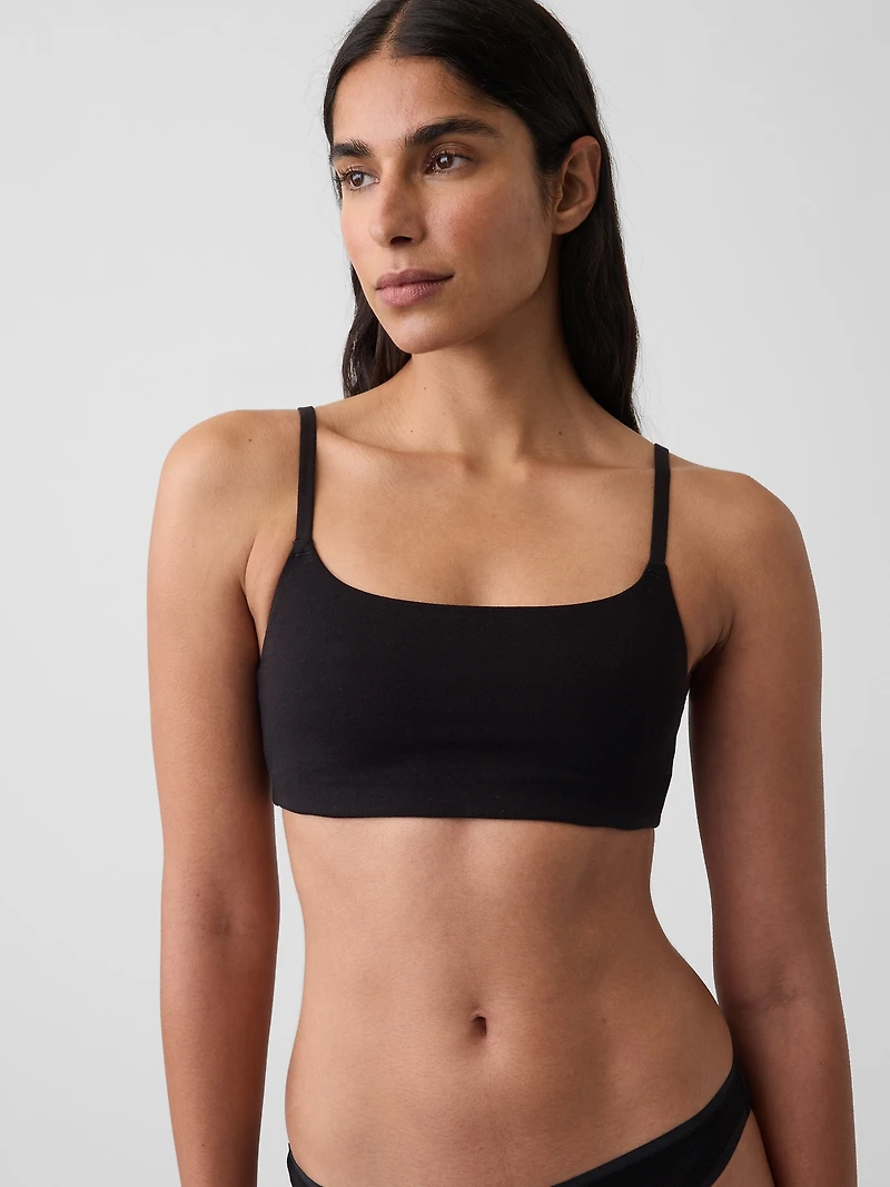 SoftMade Organic Stretch Cotton Scoop Bralette