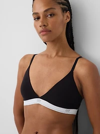 SoftMade Organic Stretch Cotton Logo Triangle Bra
