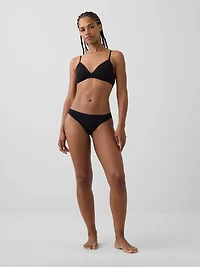 SoftMade Organic Stretch Cotton Lace-Trim Triangle Bralette