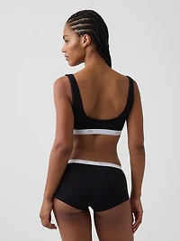 SoftMade Organic Stretch Cotton Logo Bralette