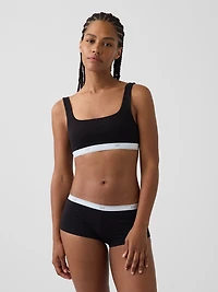 SoftMade Organic Stretch Cotton Logo Bralette