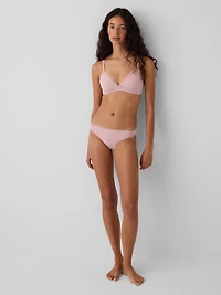 SoftMade Organic Stretch Cotton Lace-Trim Triangle Bralette