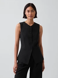 High-Neck Longline Vest