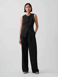 High-Neck Longline Vest