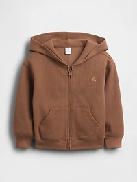 Veste à capuchon en tricot gaufré pour Bébé et Tout-petit