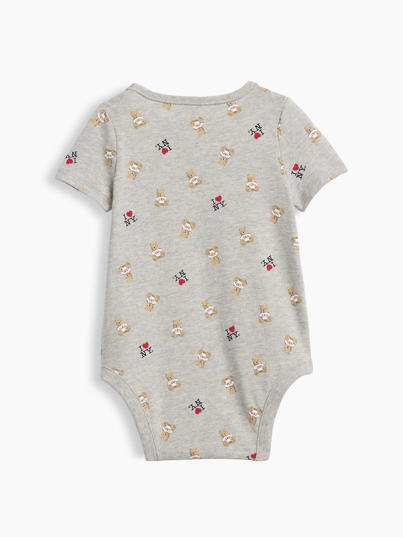 Cache-couche en coton biologique à imprimé « I Heart NY » de l’ourson Brannan pour Bébé