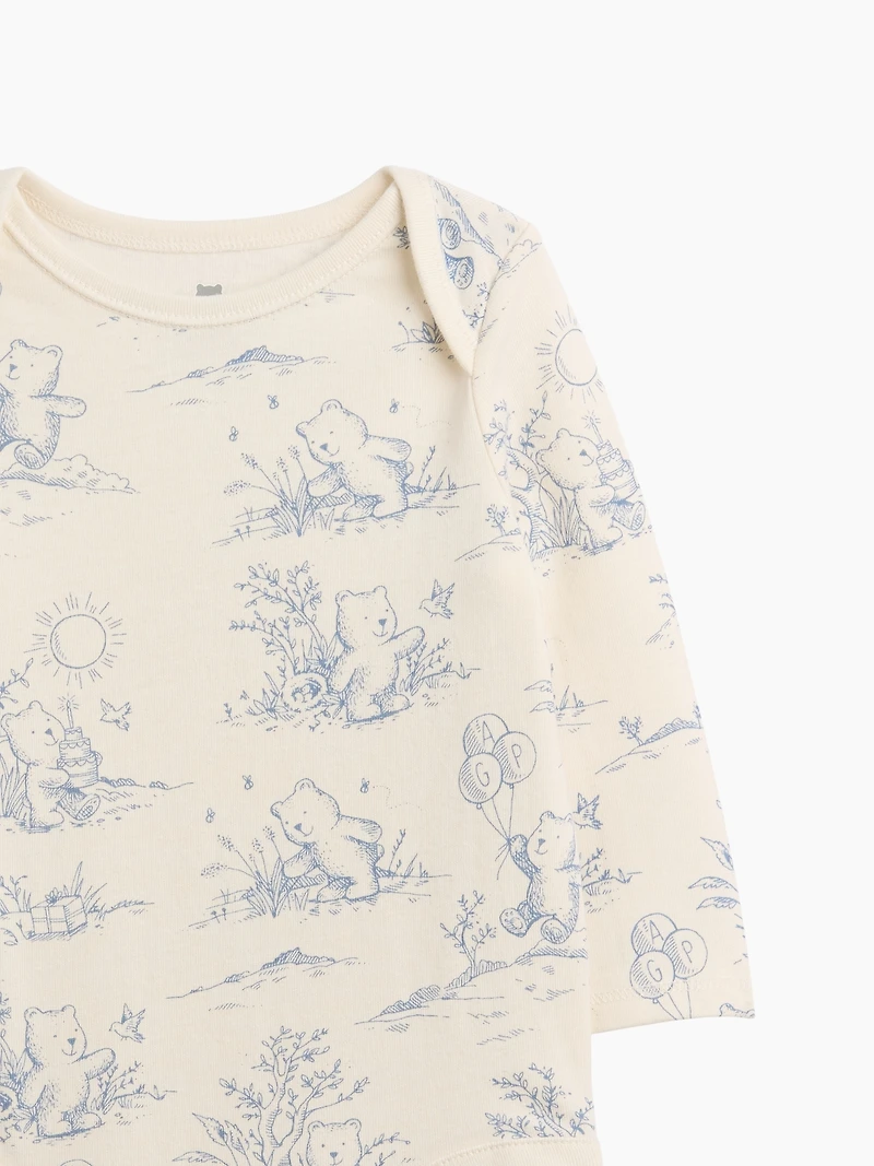 Cache-couche de coton biologique à motifs l’ourson Brannan en toile Premiers essentiels pour Bébé