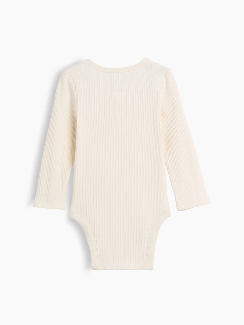 Cache-couche finement côtelé à encolure henley Premiers essentiels pour Bébé