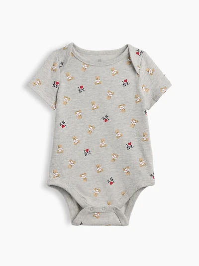 Cache-couche en coton biologique à imprimé « I Heart NY » de l’ourson Brannan pour Bébé