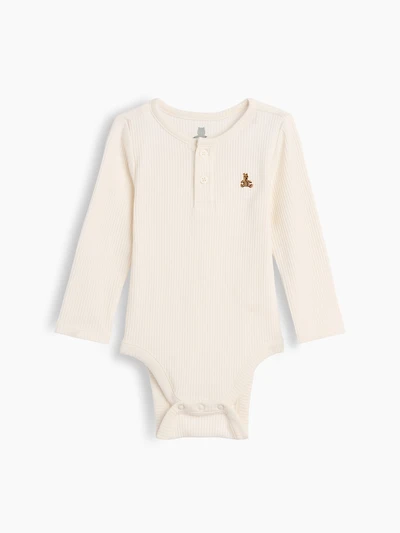 Cache-couche finement côtelé à encolure henley Premiers essentiels pour Bébé