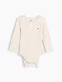 Cache-couche finement côtelé à encolure henley Premiers essentiels pour Bébé