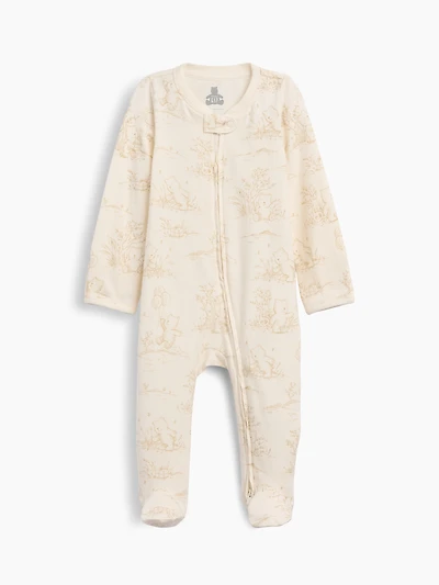 Une-pièce à pieds en coton biologique Premiers essentiels pour Béb
