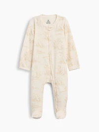 Une-pièce à pieds en coton biologique Premiers essentiels pour Béb