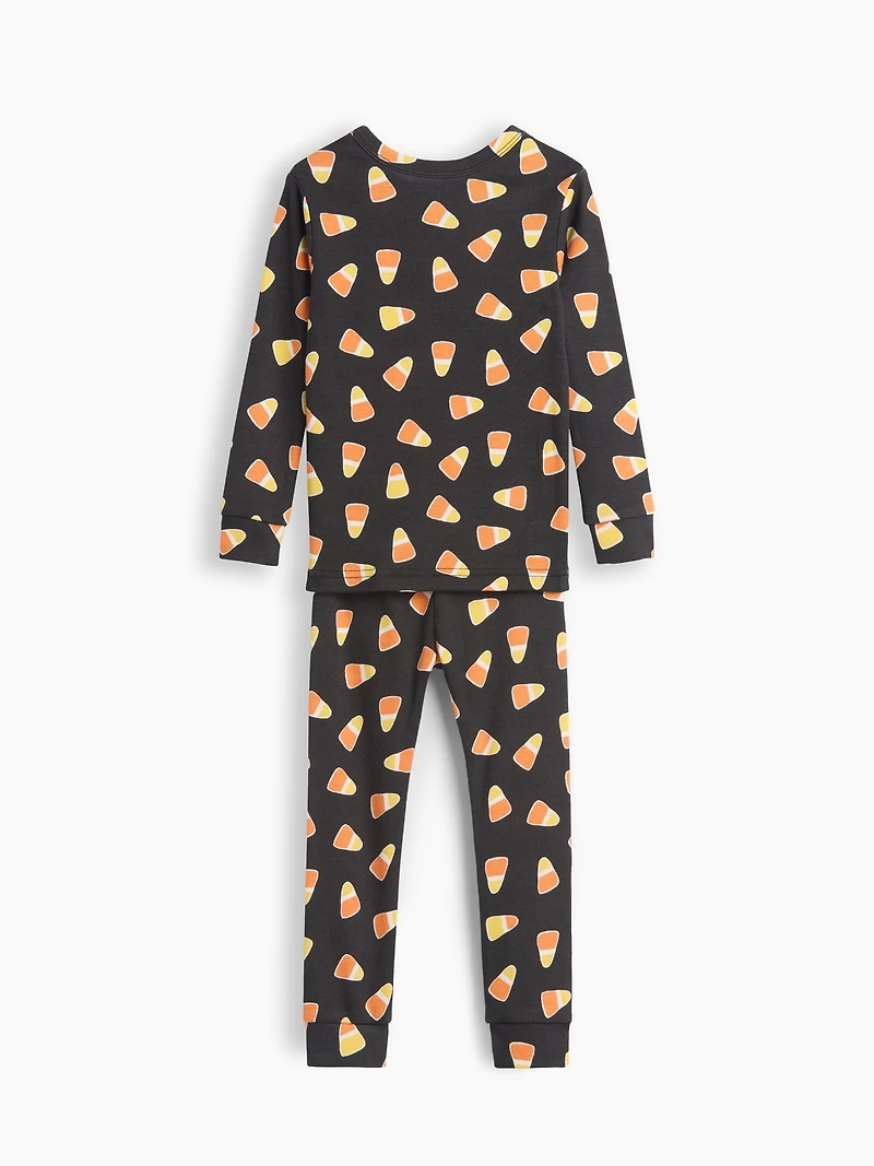 Pyjama en coton biologique brossé à motif de bonbons maïs pour Bébé et Tout-petit