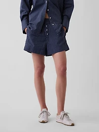 Organic Cotton Poplin Stripe Boxer Shorts