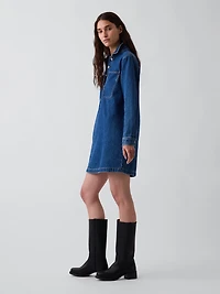 Denim Mini Shift Dress