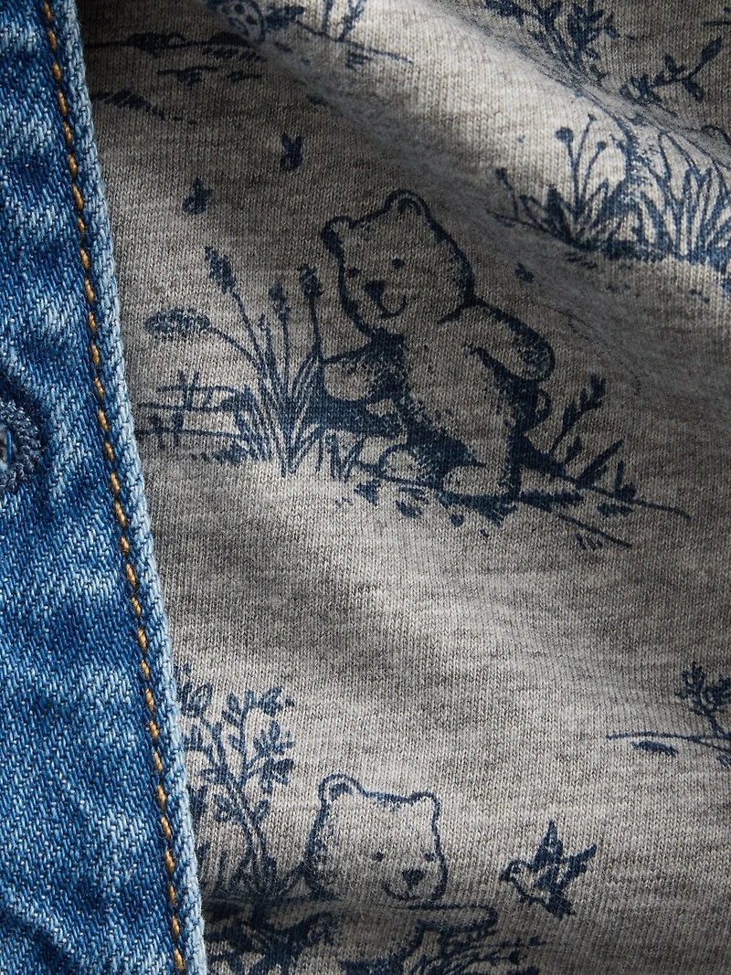 Veste en denim à capuchon doublure jersey pour Bébé