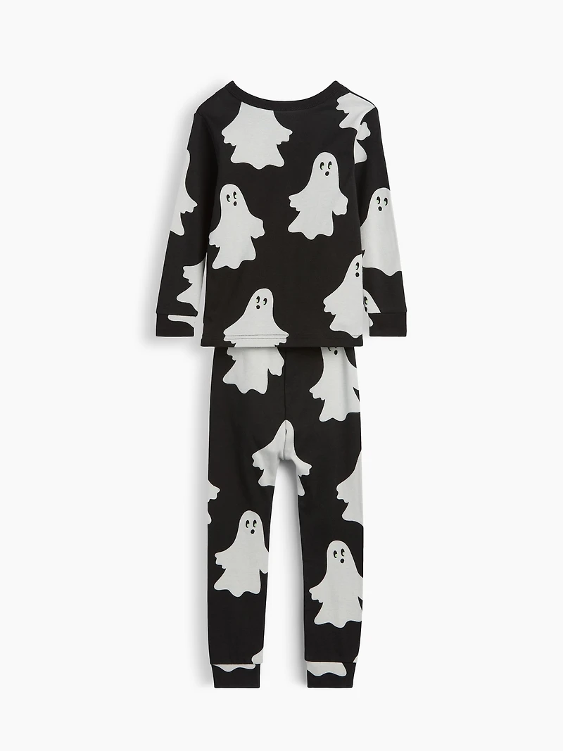 Pyjama en coton biologique brossé à motif de fantômes pour Bébé et Tout-petit