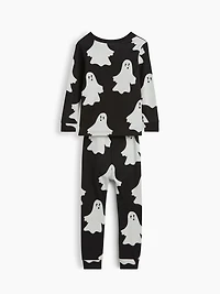 Pyjama en coton biologique brossé à motif de fantômes pour Bébé et Tout-petit